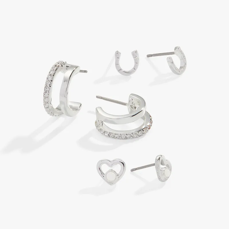 Love + Luck Earrings, Set of 3 sold by Alex and Ani