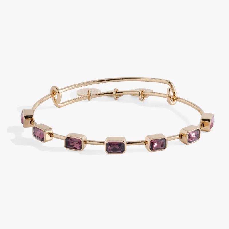 February Birthstone Emerald Cut Bangle sold by Alex and Ani