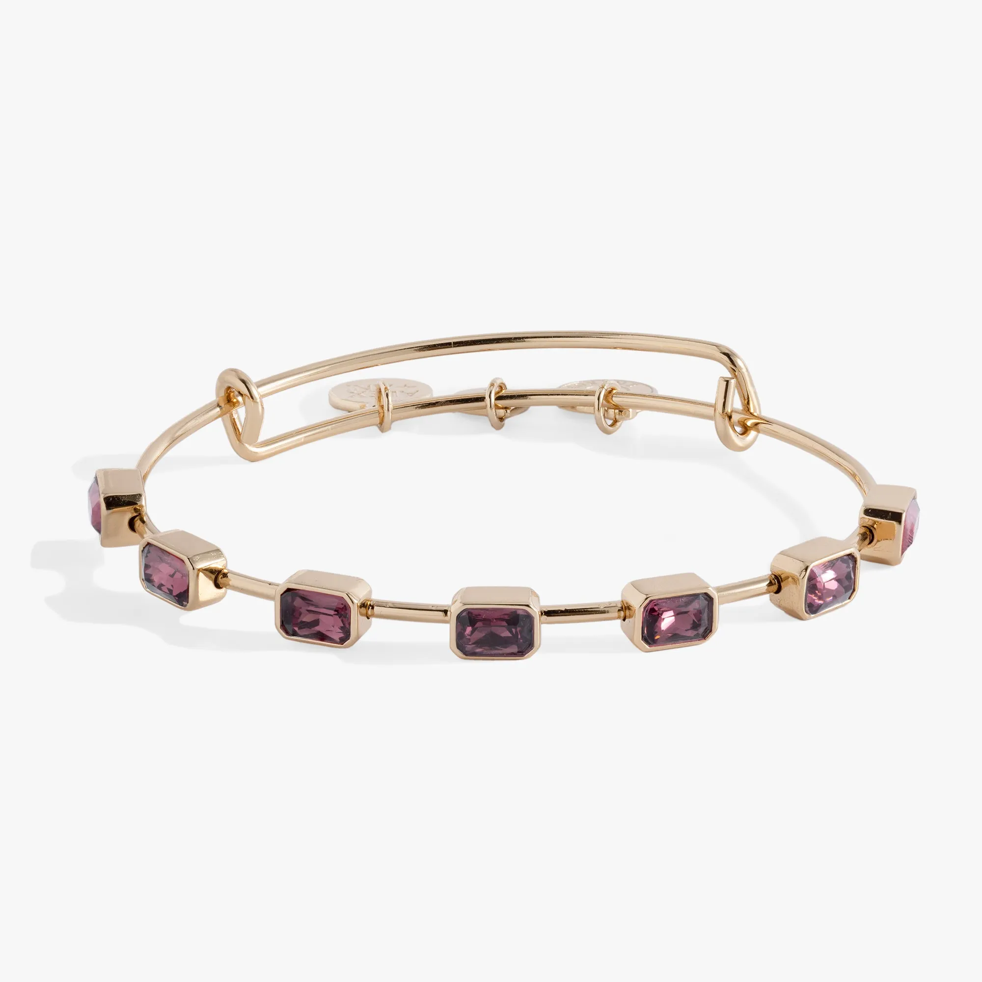 February Birthstone Emerald Cut Bangle sold by Alex and Ani