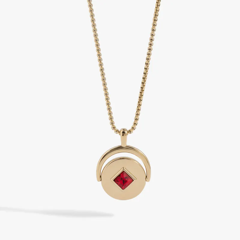 July Birthstone and Flower Flip Charm Necklace sold by Alex and Ani