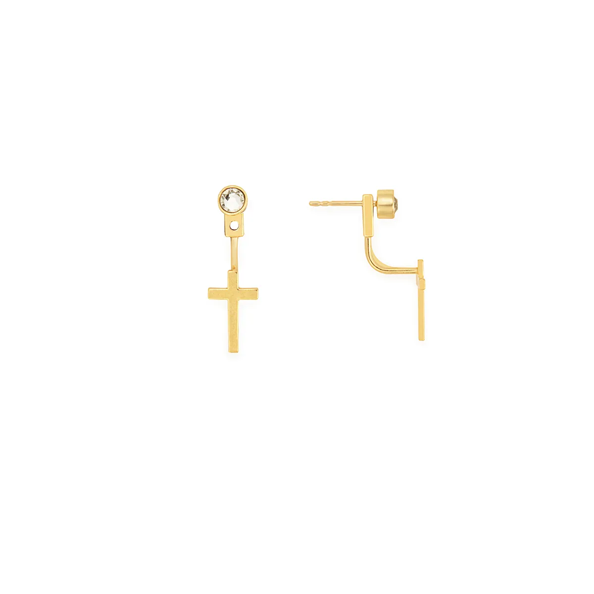 Cross + Crystal Drop Earrings sold by Alex and Ani product image thumbnail 2