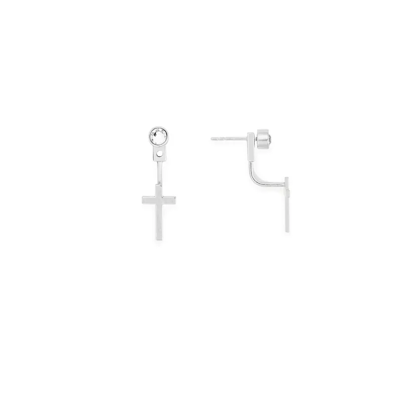 Cross + Crystal Drop Earrings sold by Alex and Ani