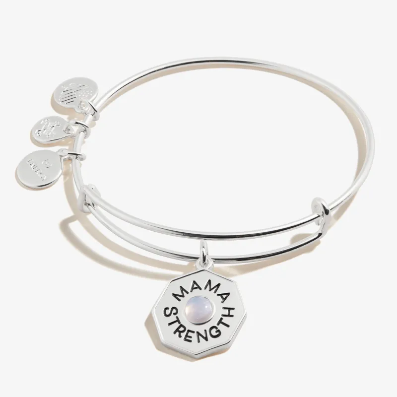 'Mama, Strength' Blue Lace Agate Charm Bangle Bracelet sold by Alex and Ani