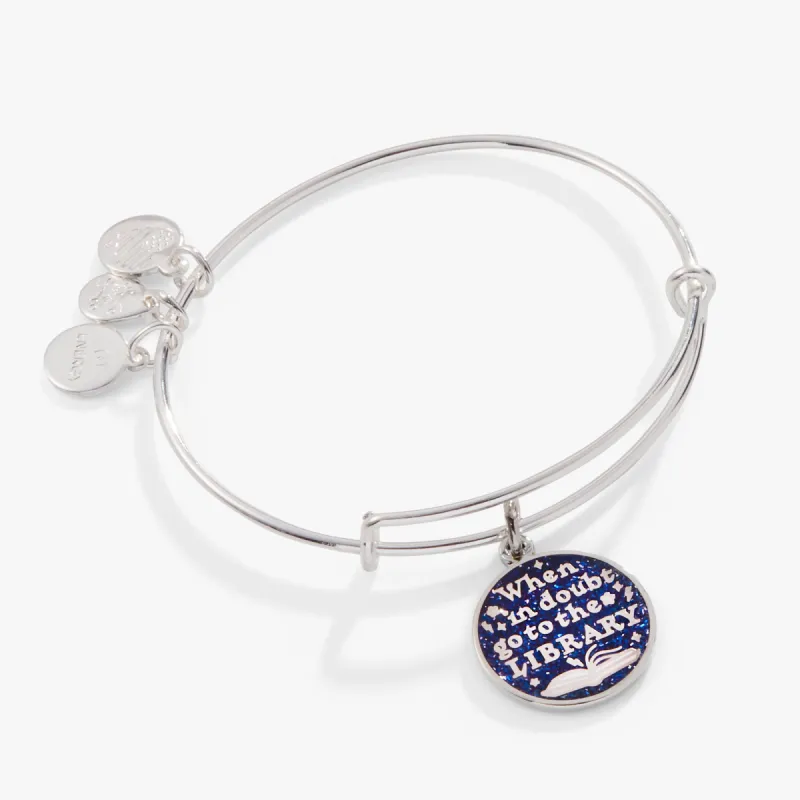Harry Potter™ 'When in doubt go to the library' Charm Bangle sold by Alex and Ani