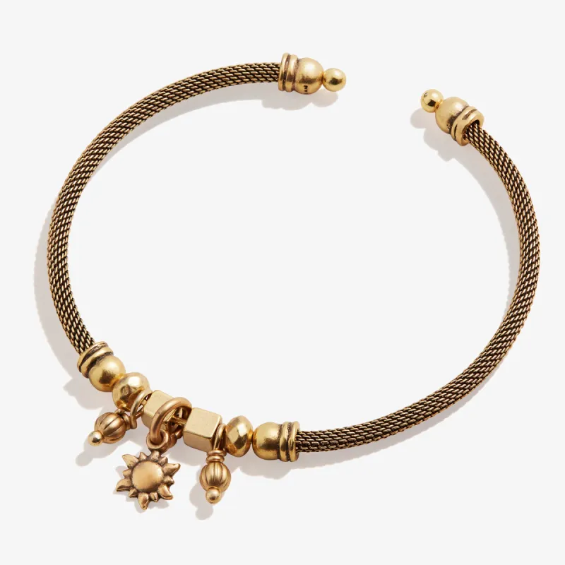 Energy Sun Multi-Charm Mesh Cuff sold by Alex and Ani
