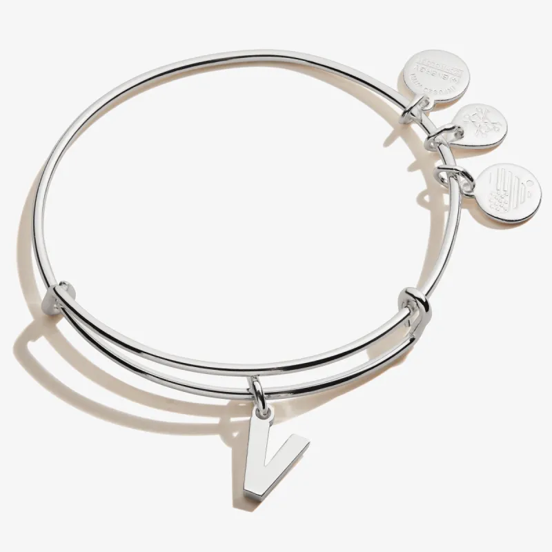 Initial V Charm Bangle made by Alex and Ani