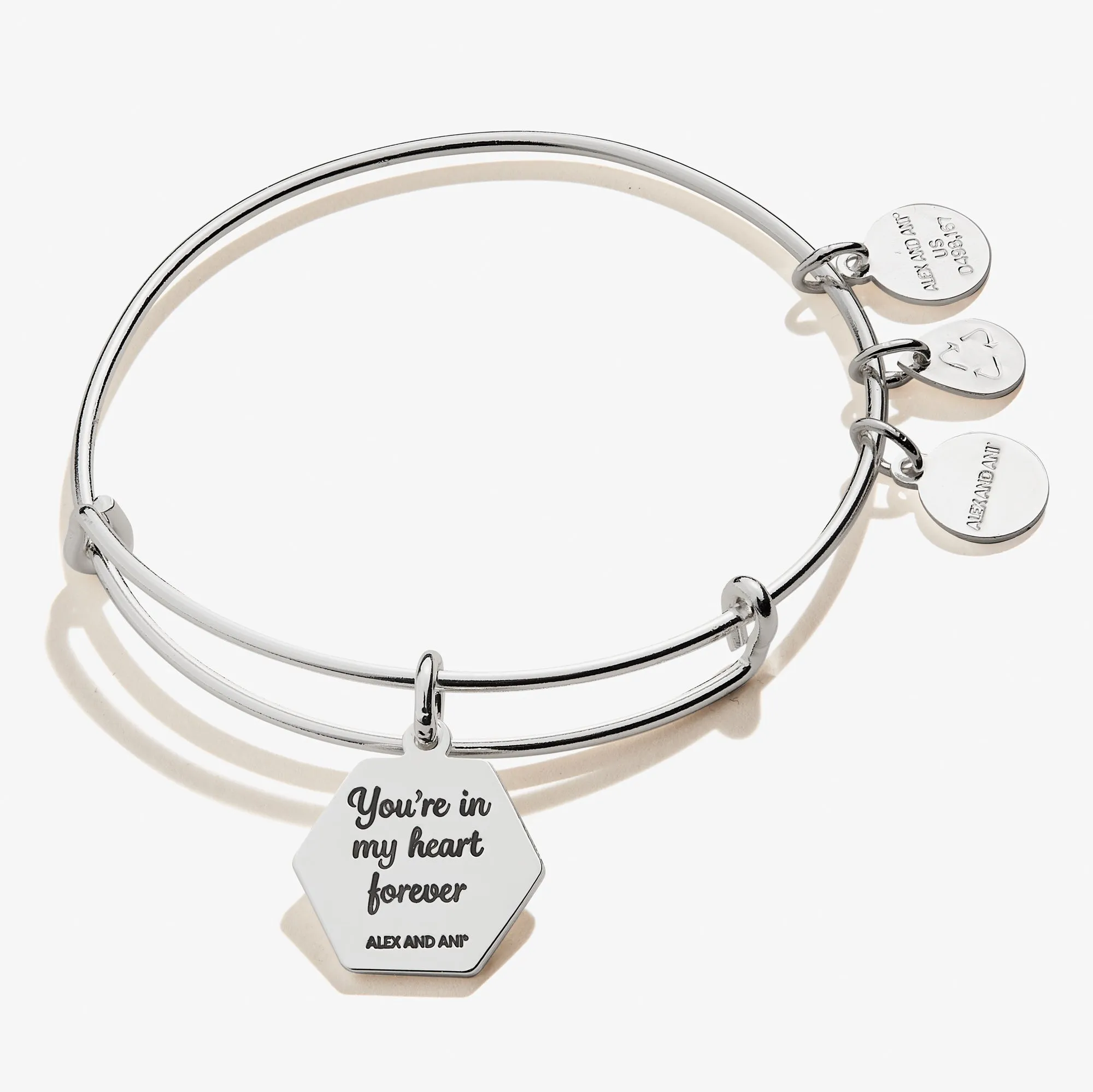 Stepmom 'You're In My Heart Forever' Charm Bangle sold by Alex and Ani product image thumbnail 3