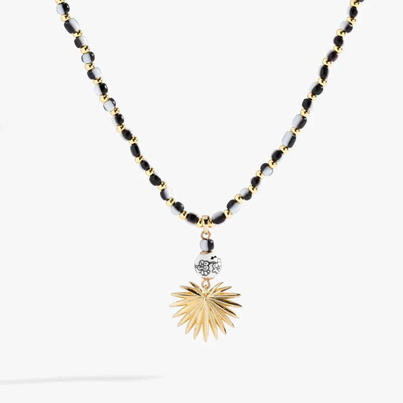 Toile Beaded Palm Pendant Necklace sold by Alex and Ani