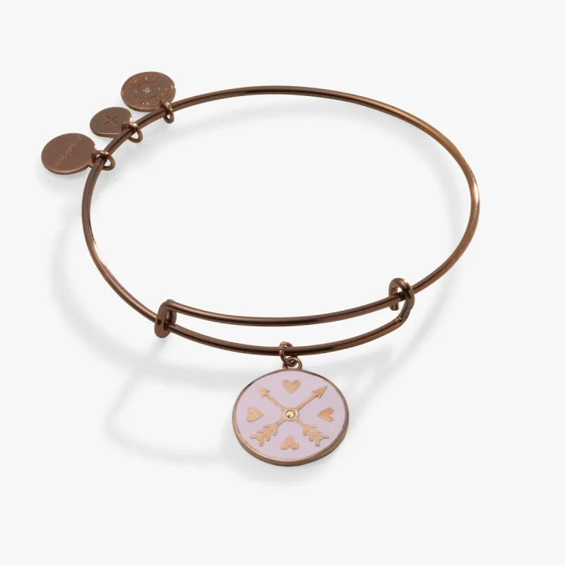 Arrows and Heart Charm Bangle Bracelet sold by Alex and Ani
