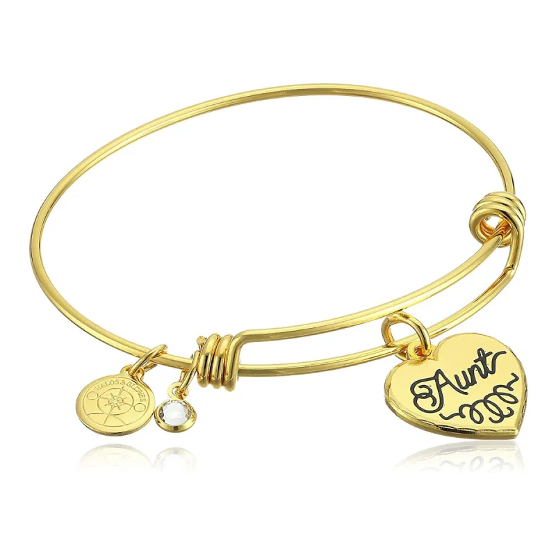 'Aunt' Charm Bangle Bracelet, Halos & Glories sold by Alex and Ani