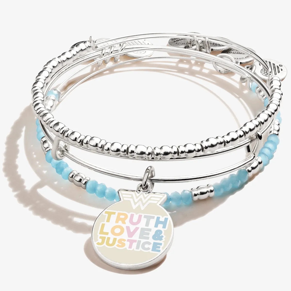 Wonder Woman™ 'Truth', 'Love' & 'Justice' Bracelets, Set of 3 sold by Alex and Ani
