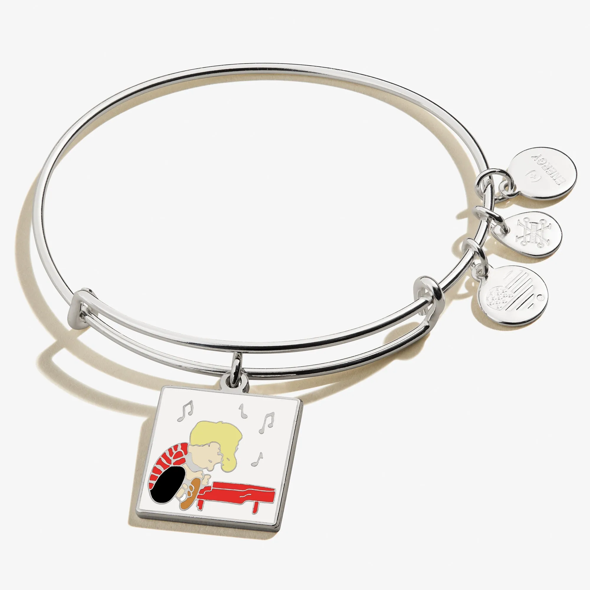 Peanuts™ Schroeder Charm Bangle sold by Alex and Ani