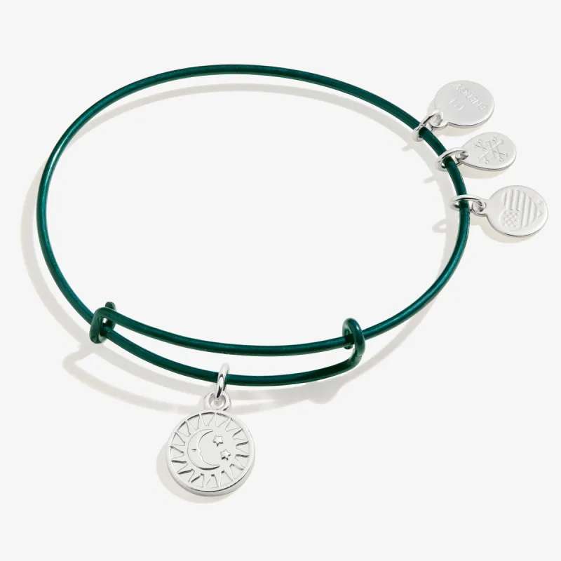 Cosmic Balance Charm Bangle Bracelet, Green made by Alex and Ani