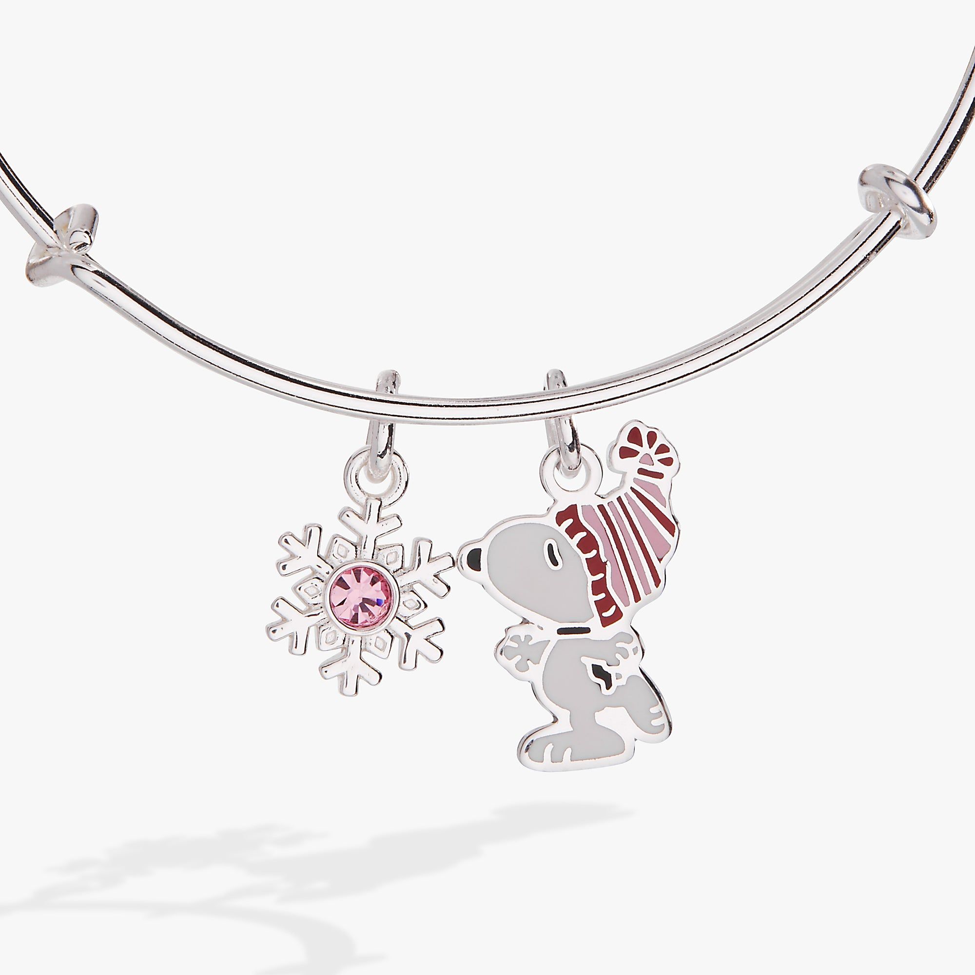 PEANUTS™ Snoopy Holiday Snowflake Duo Charm Bangle sold by Alex and Ani product image thumbnail 2