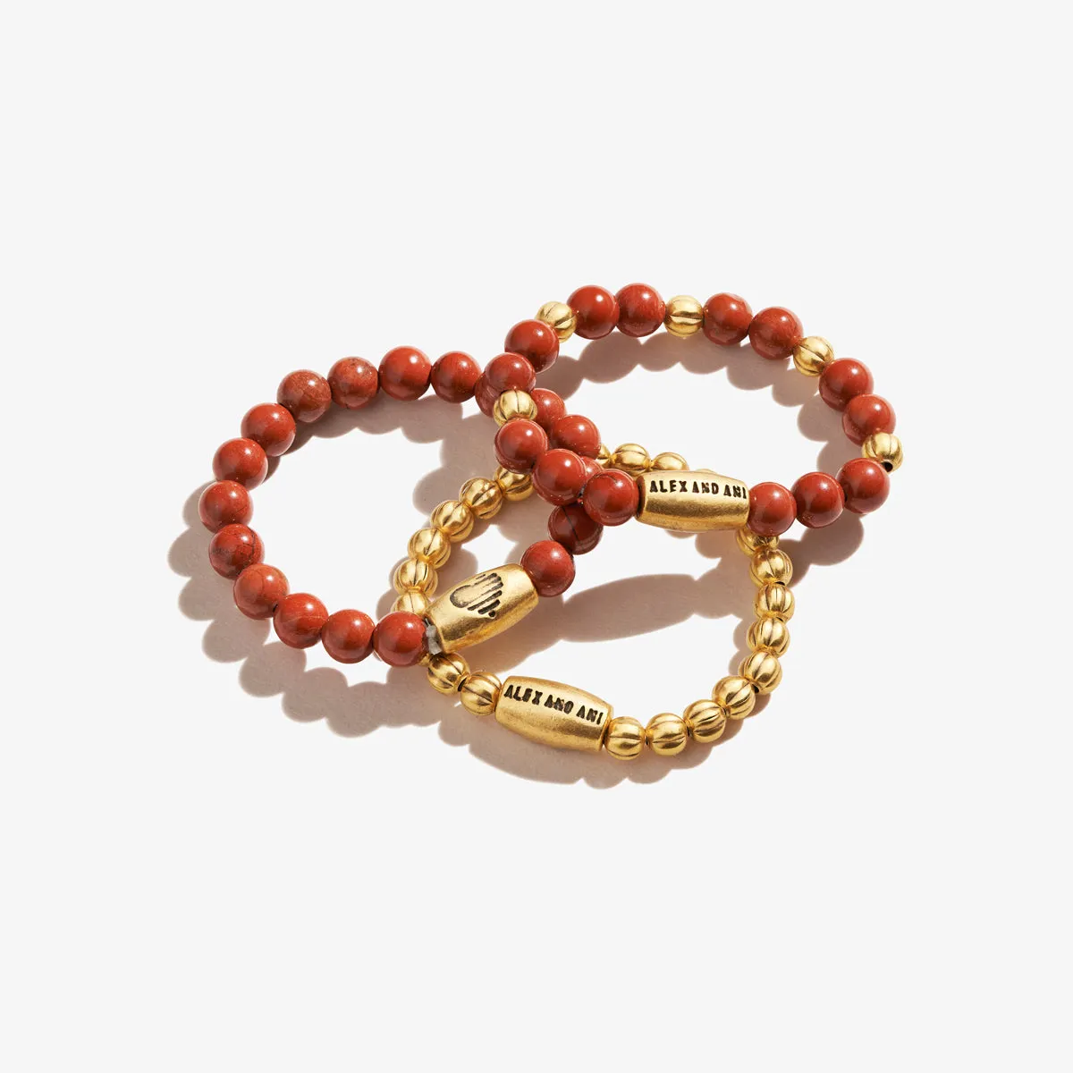 Red Jasper Gemstone Stretch Rings, Set of 3 sold by Alex and Ani product image thumbnail 2