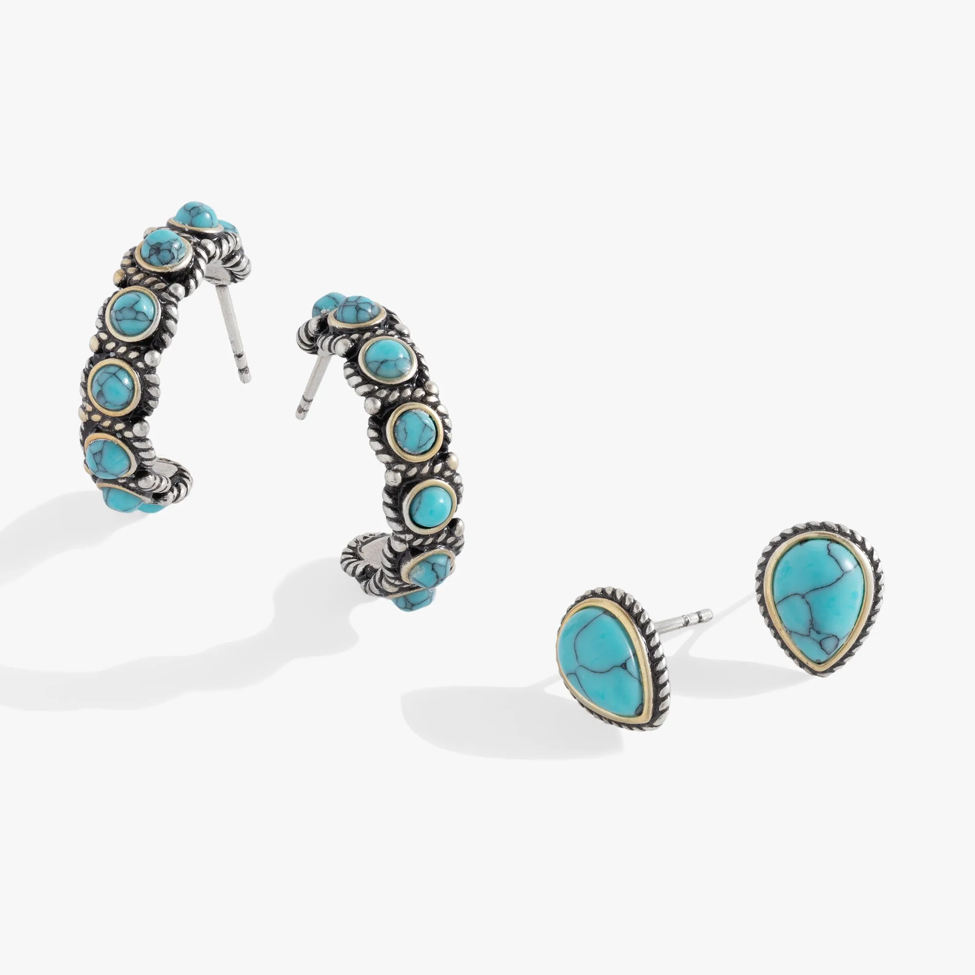 Turquoise Stud and Hoop Set sold by Alex and Ani product image thumbnail 2