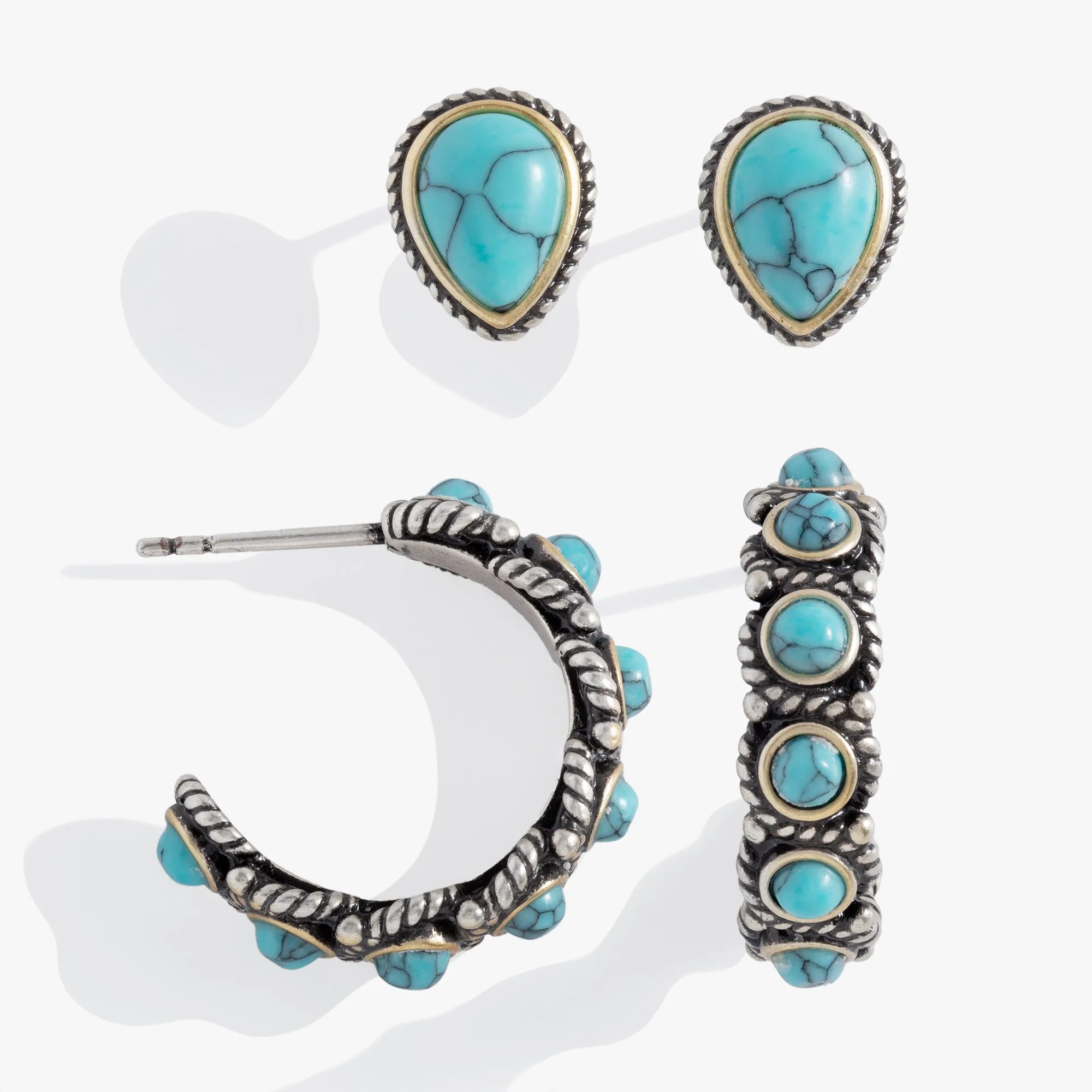 Turquoise Stud and Hoop Set sold by Alex and Ani