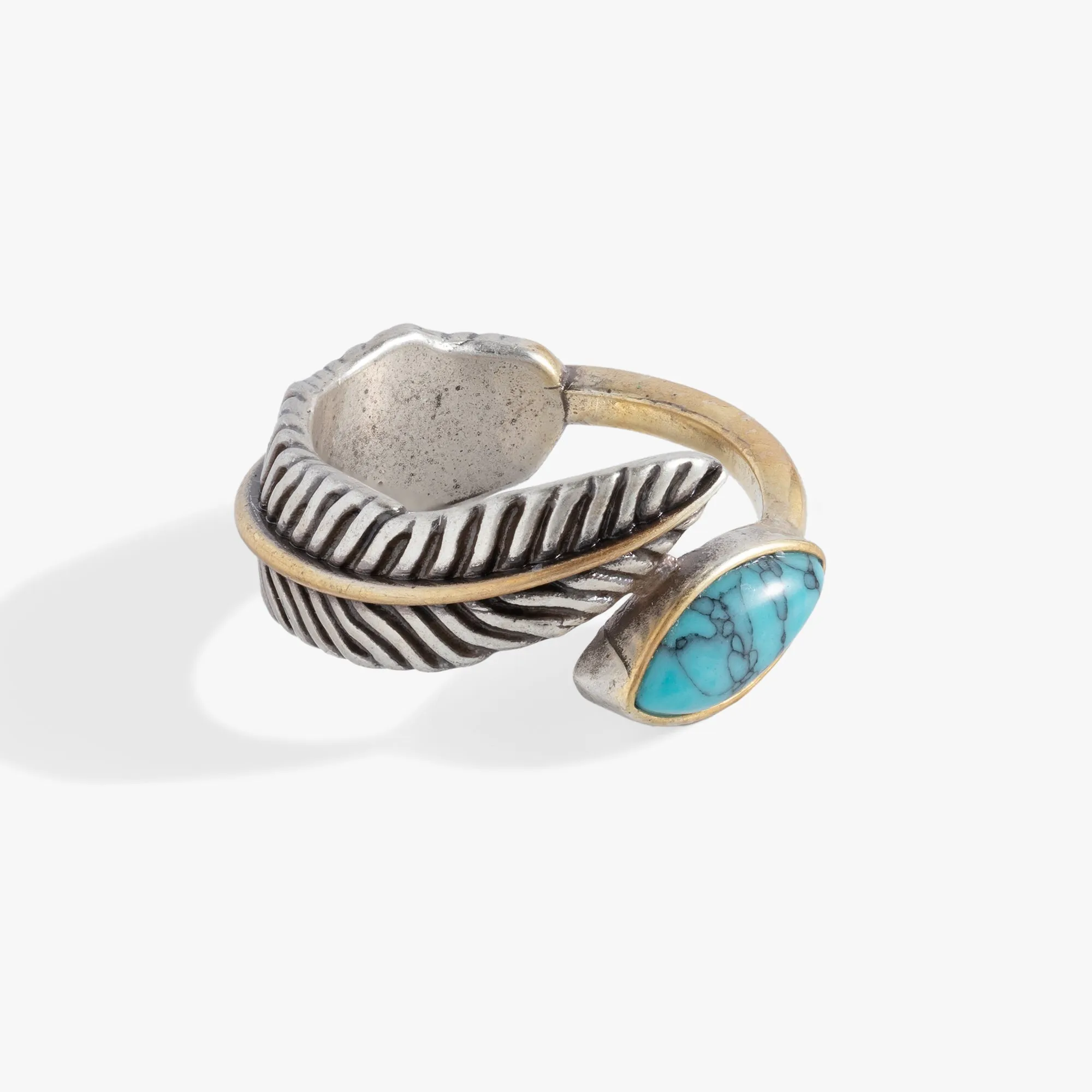 Turquoise Feather Ring sold by Alex and Ani