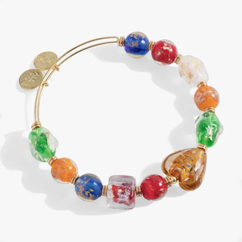 Murano Beads Gold Beaded Bangle made by Alex and Ani
