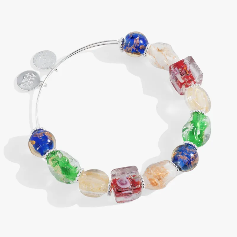 Murano Beads Silver Beaded Bangle made by Alex and Ani