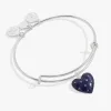 Navy Enamel Heart Charm Bangle sold by Alex and Ani