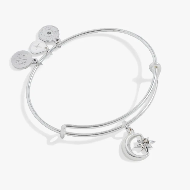 Star and Moon Charm Bangle sold by Alex and Ani