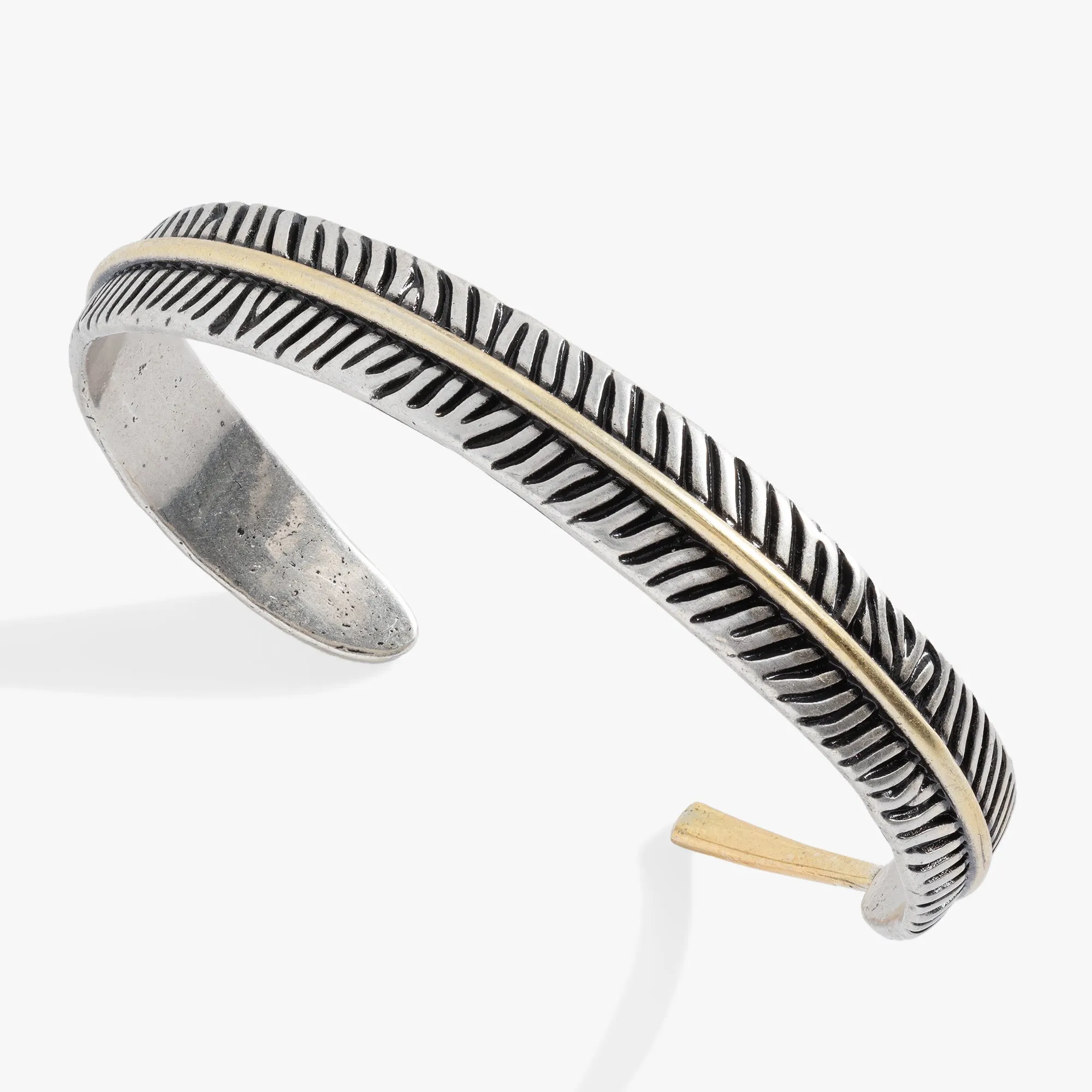 Two-Tone Feather Cuff Bracelet sold by Alex and Ani product image thumbnail 2