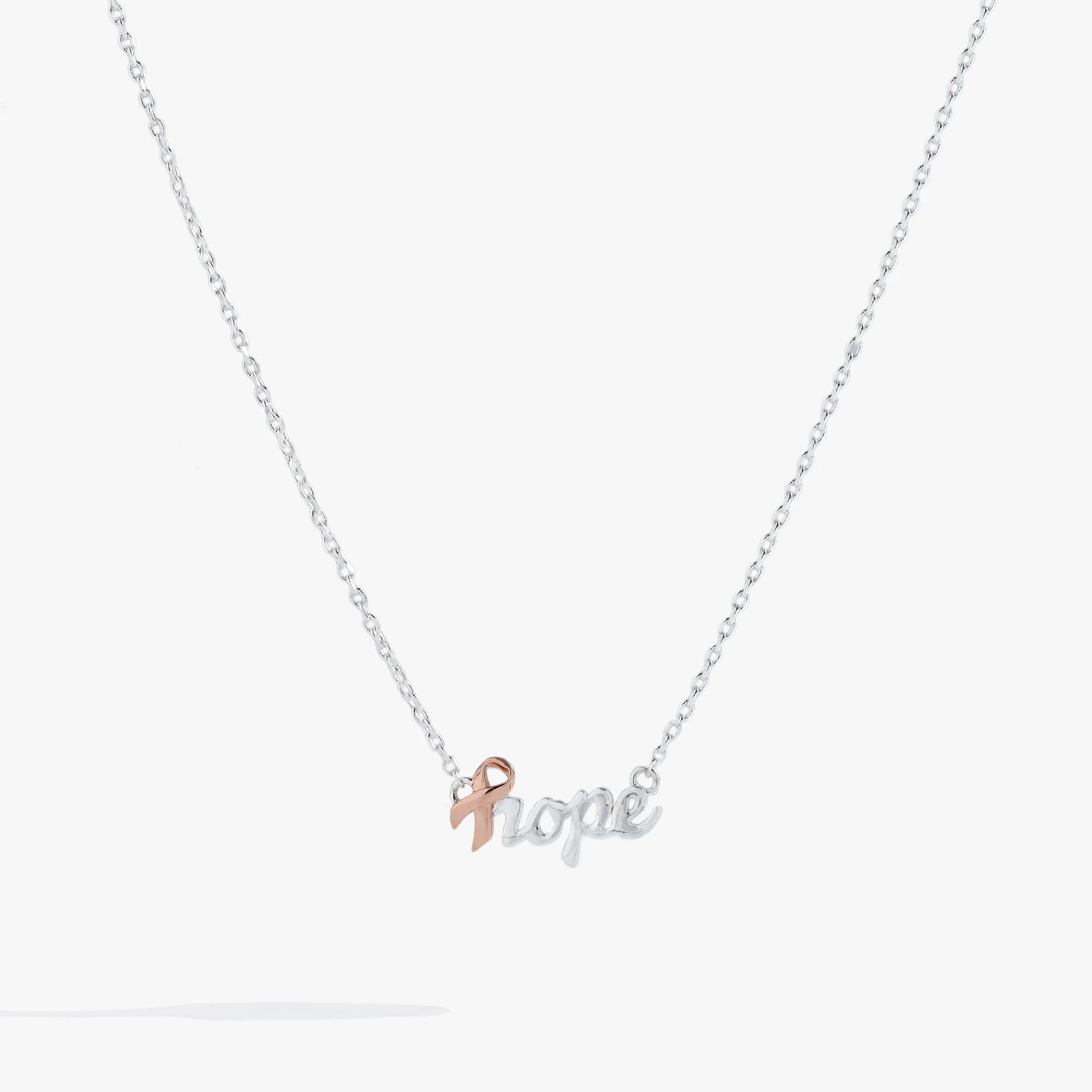 'Hope' Breast Cancer Awareness Pink Ribbon Necklace sold by Alex and Ani