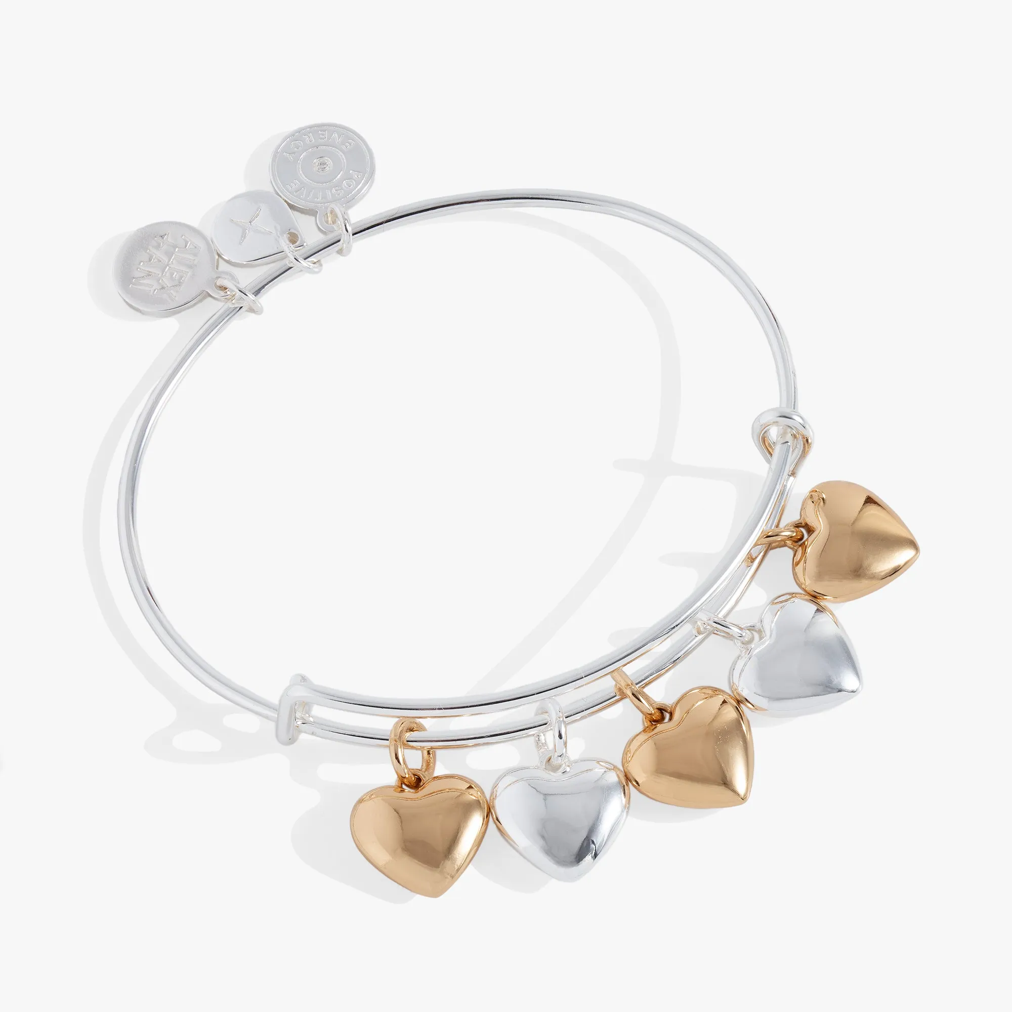 Puffy Heart Multi-Charm Bangle sold by Alex and Ani