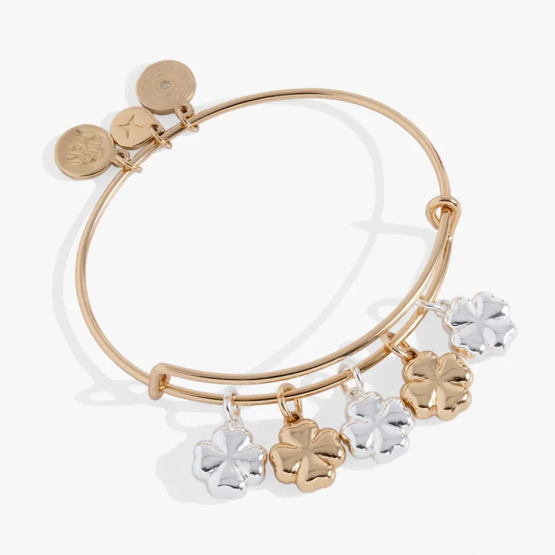 Puffy Clover Multi-Charm Bangle sold by Alex and Ani