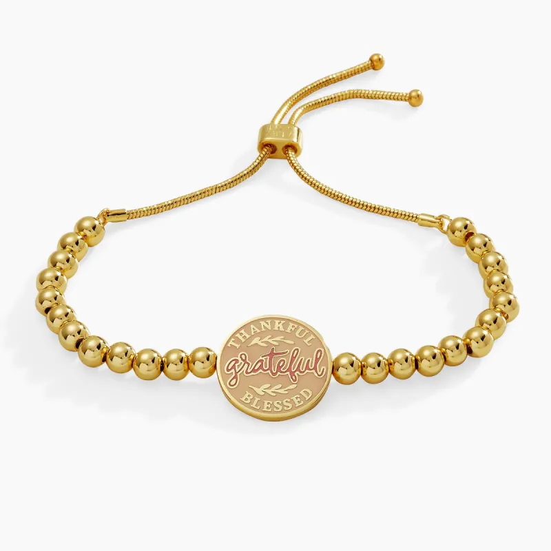 Thankful, Grateful, Blessed Thanksgiving Bolo Bracelet sold by Alex and Ani
