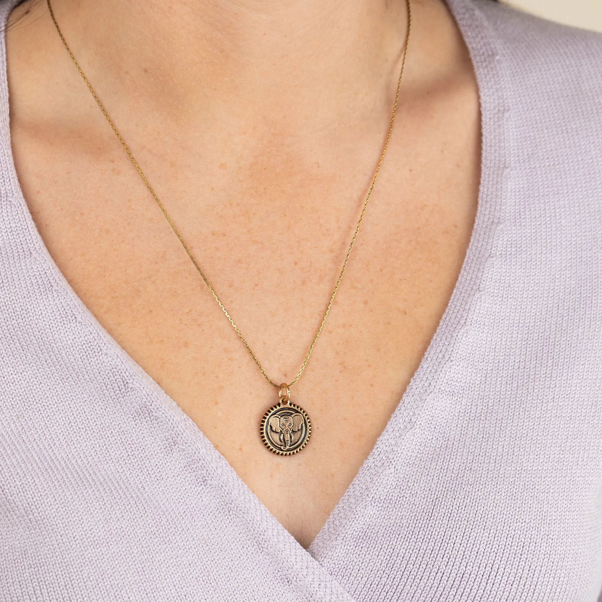 Elephant Embossed Charm Necklace sold by Alex and Ani product image thumbnail 5