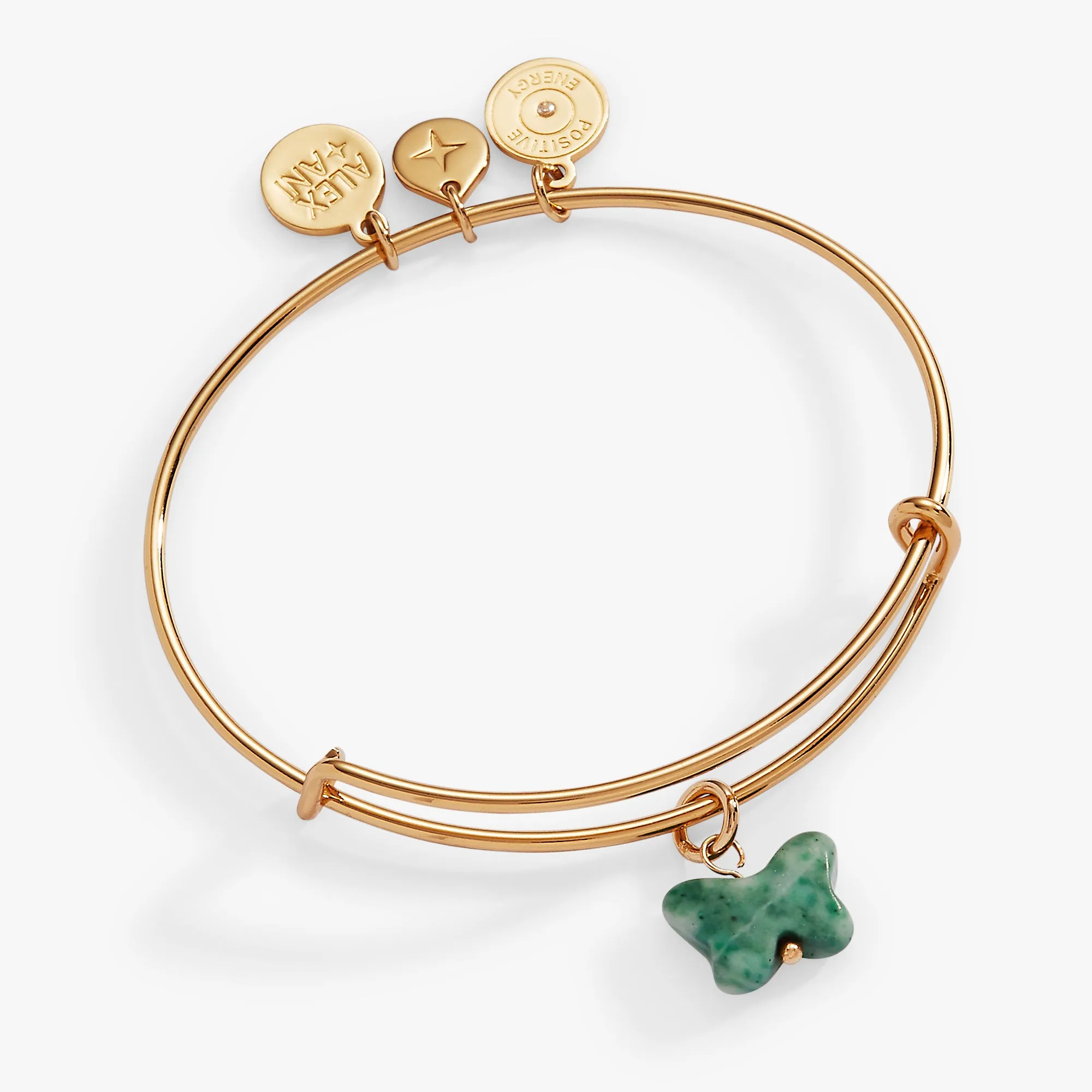 Carved Jade Butterfly Bangle sold by Alex and Ani