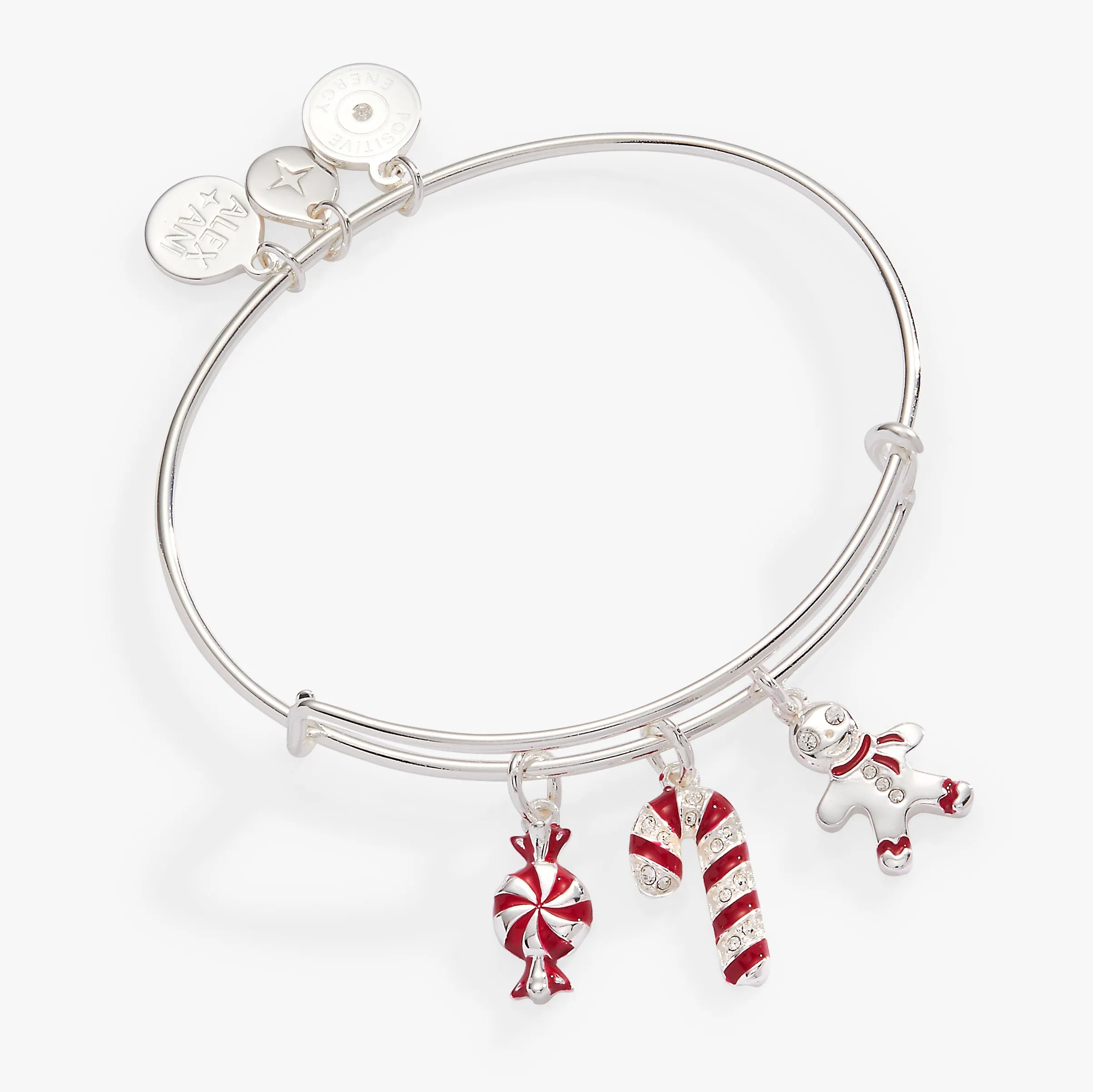 Holiday Candy Cane Charm Bangle sold by Alex and Ani