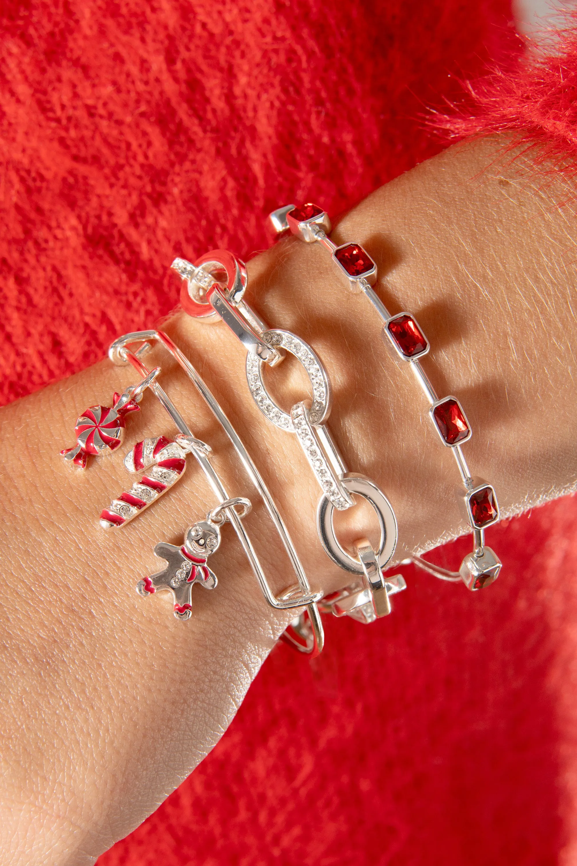 Holiday Candy Cane Charm Bangle sold by Alex and Ani product image thumbnail 4