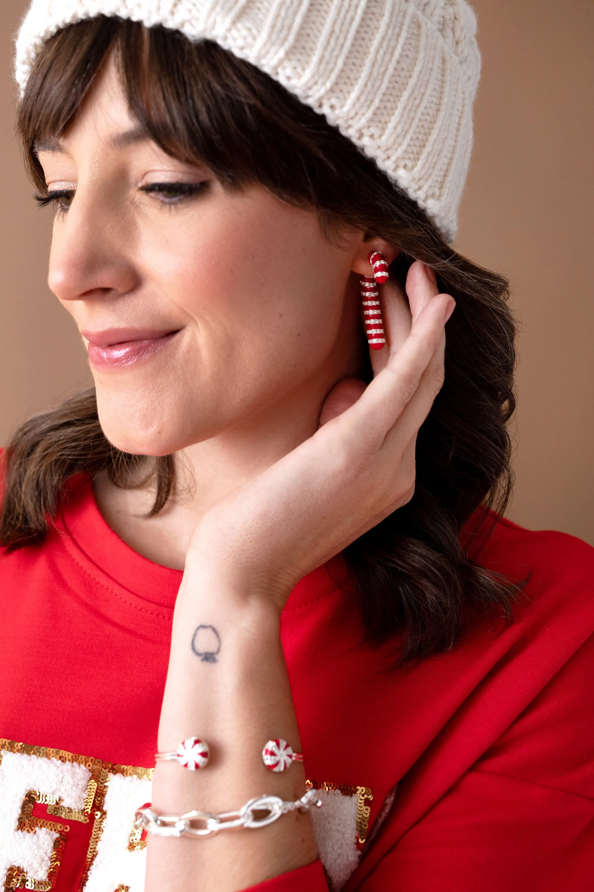 Candy Cane Front-Back Earrings sold by Alex and Ani product image thumbnail 4