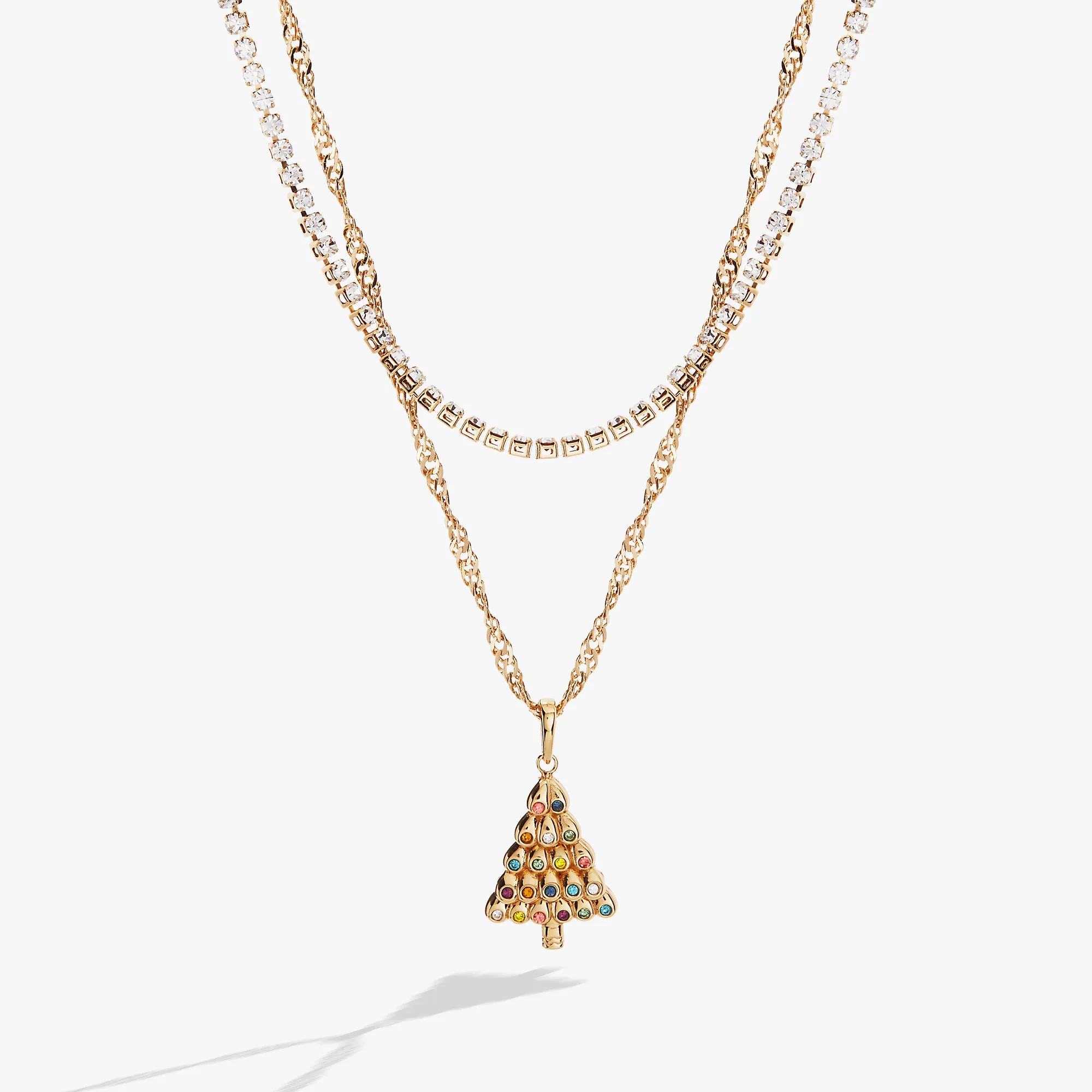 Christmas Tree Layered Necklace sold by Alex and Ani
