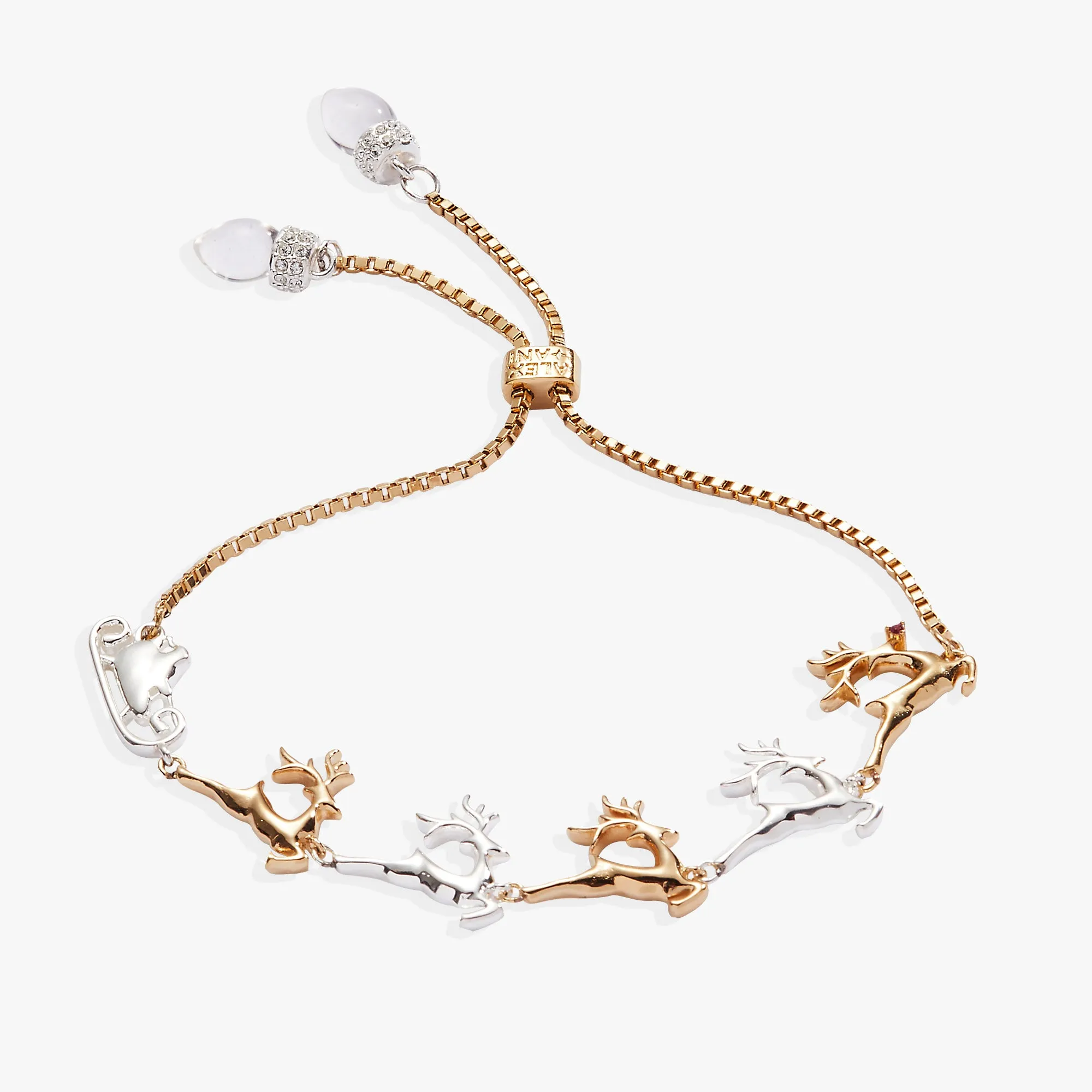 Holiday Santa & Reindeer Sleigh Bolo Bracelet sold by Alex and Ani