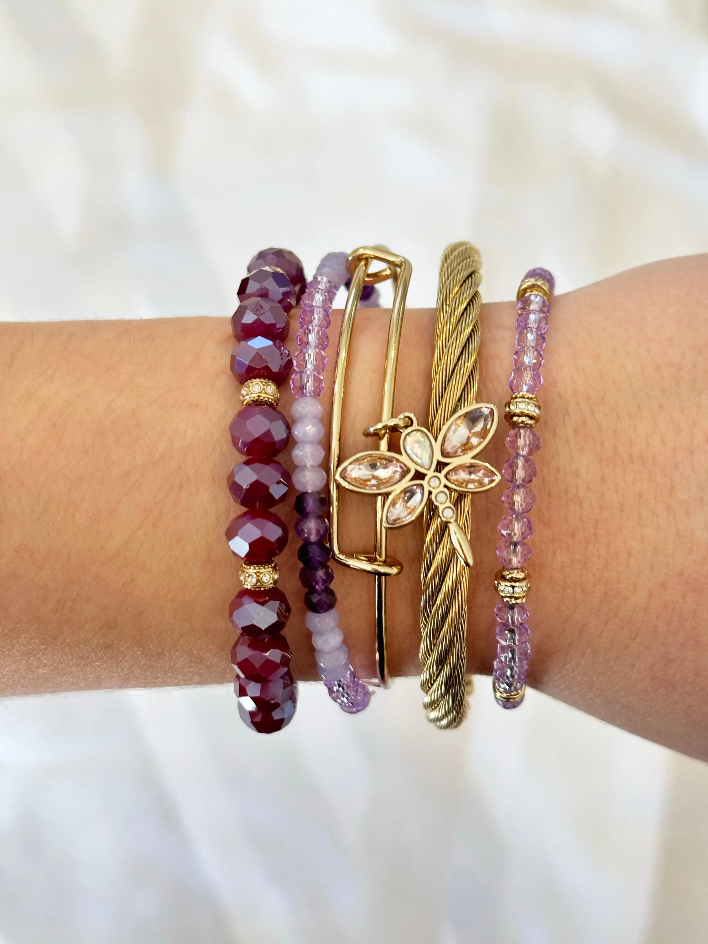 Purple Crystal Beaded Bangle sold by Alex and Ani product image thumbnail 3