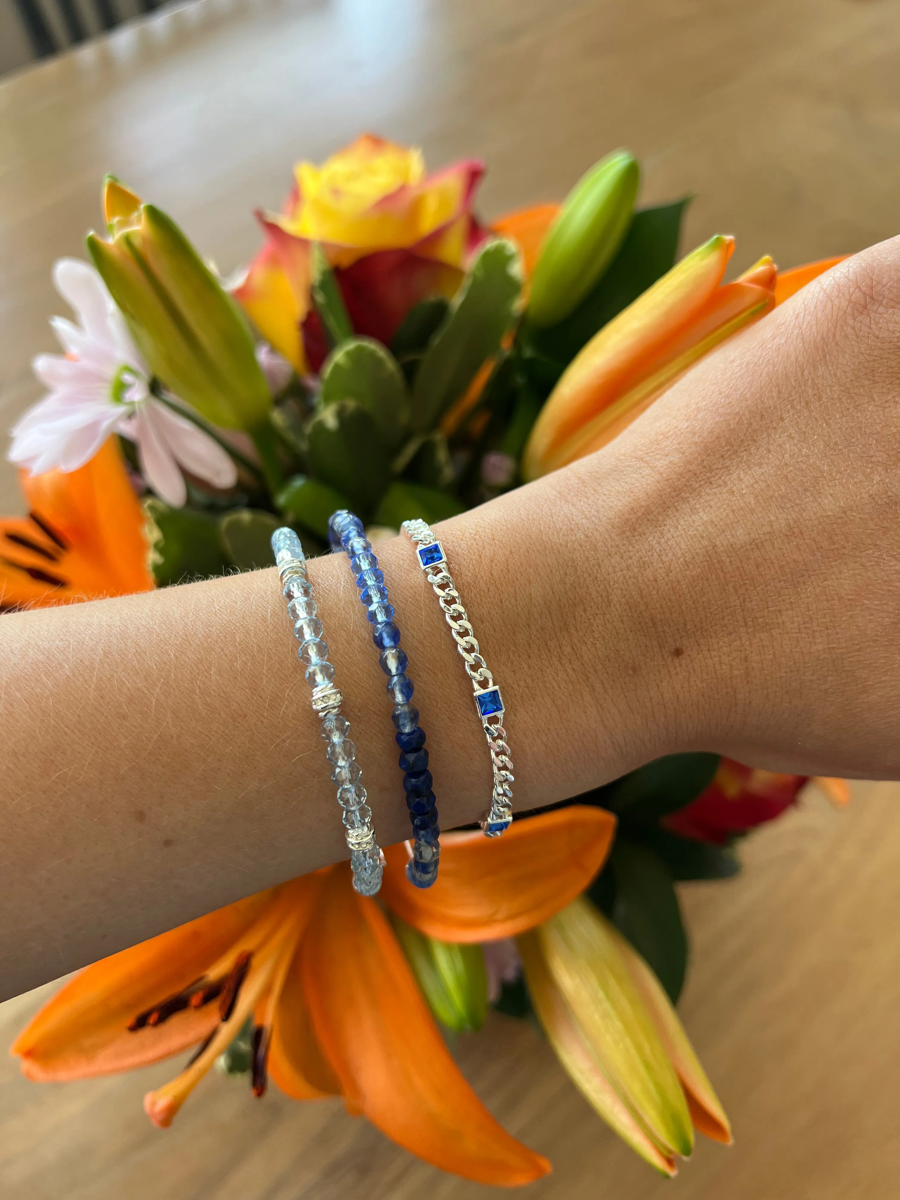Blue Crystal Beaded Bangle sold by Alex and Ani product image thumbnail 3