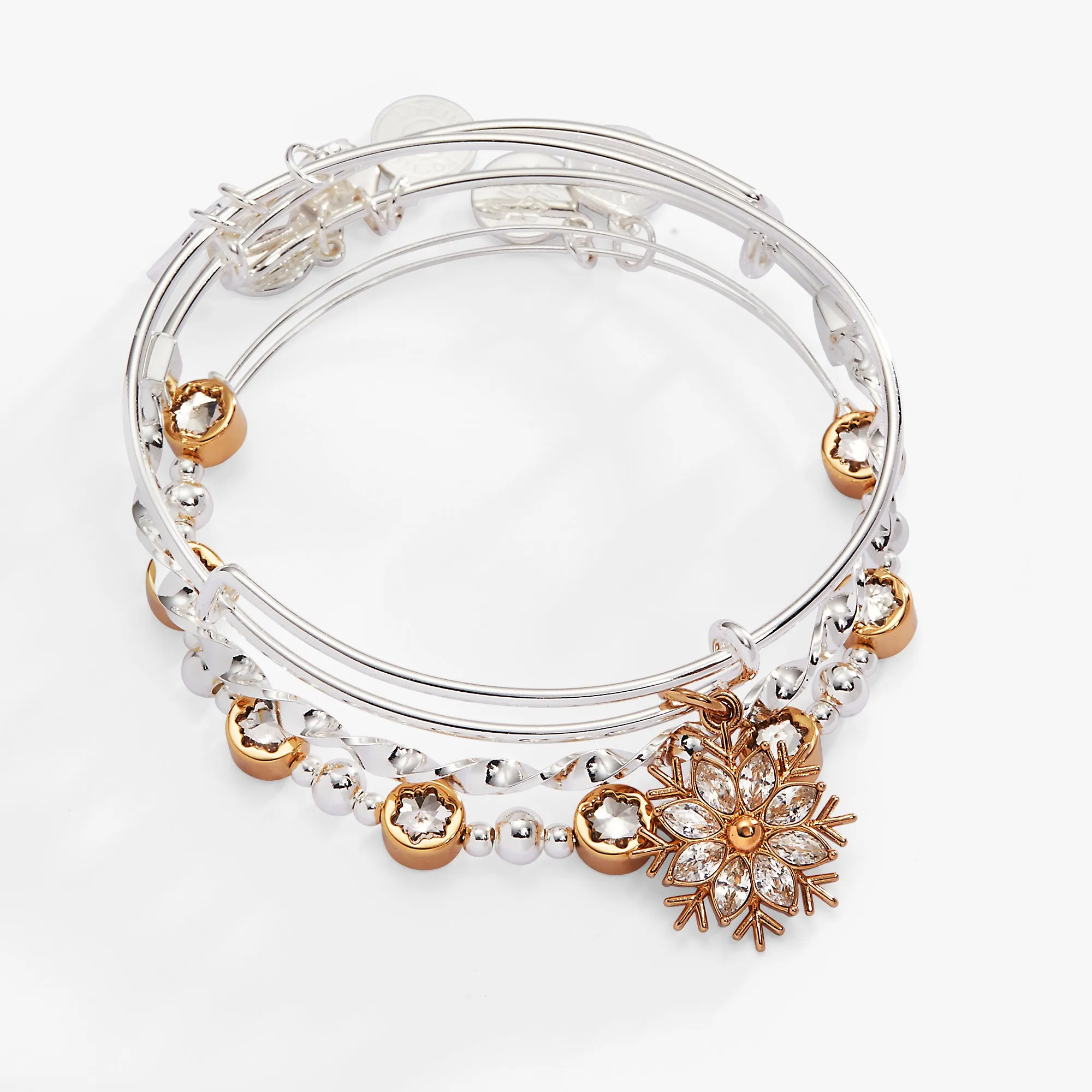Snowflake Bangle Set of 3 sold by Alex and Ani
