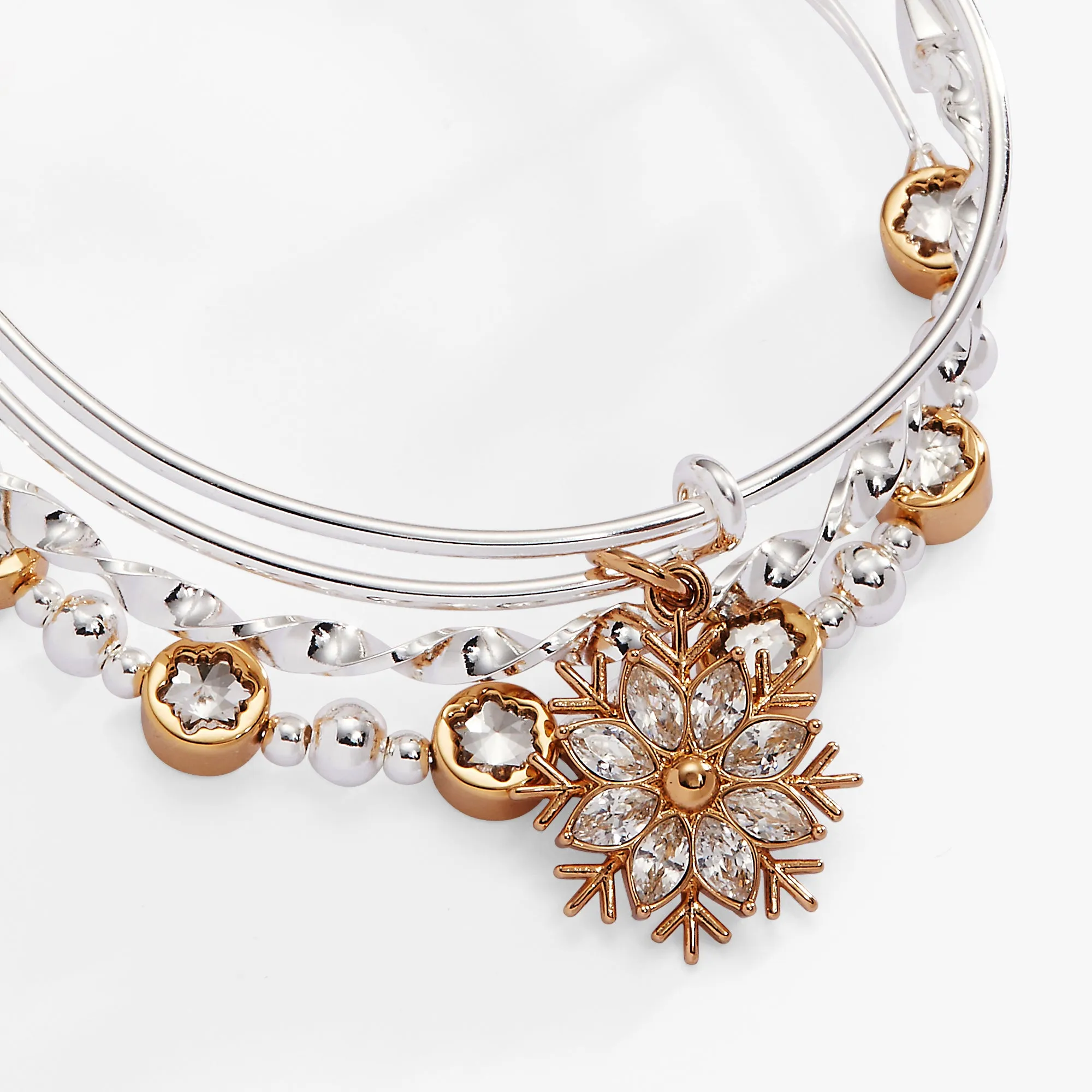 Snowflake Bangle Set of 3 sold by Alex and Ani product image thumbnail 2