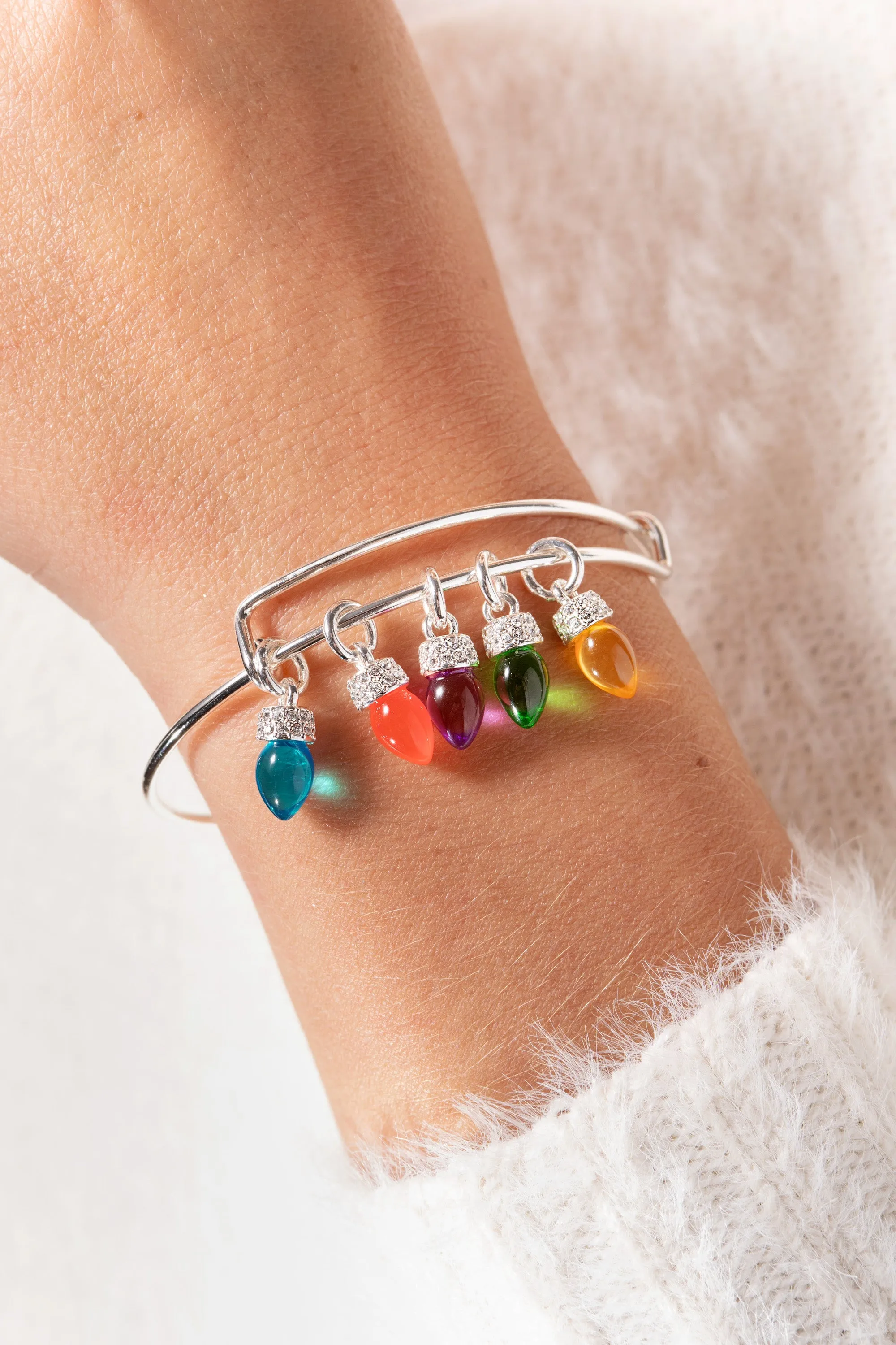 Christmas Light Bulb Charm Bangle sold by Alex and Ani product image thumbnail 3