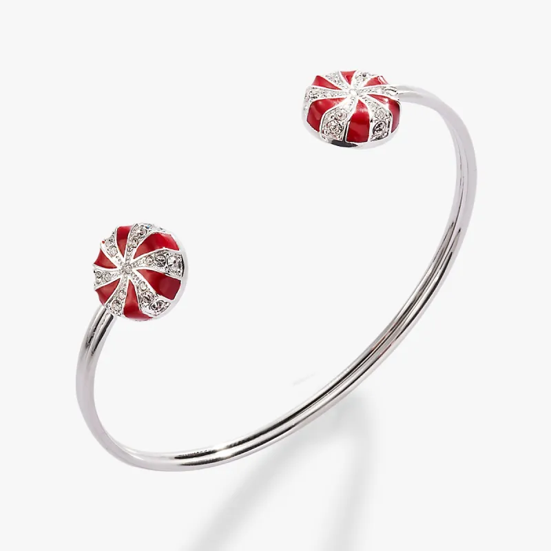 Holiday Peppermint Cuff Bracelet sold by Alex and Ani