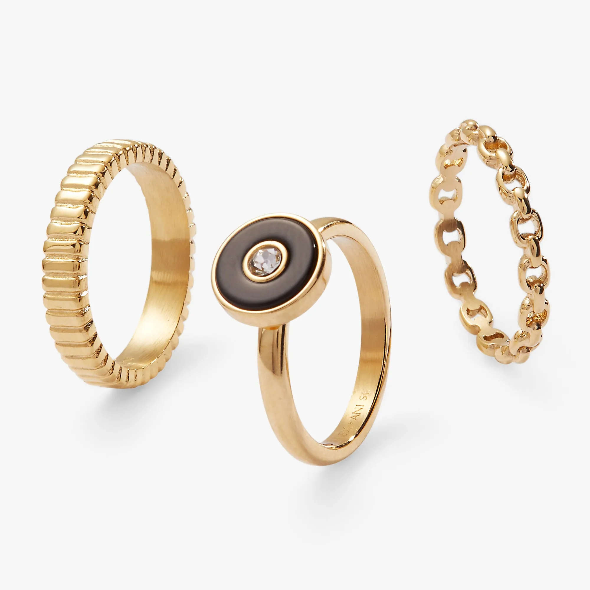 Black Onyx Ring Set of 3 sold by Alex and Ani product image thumbnail 2