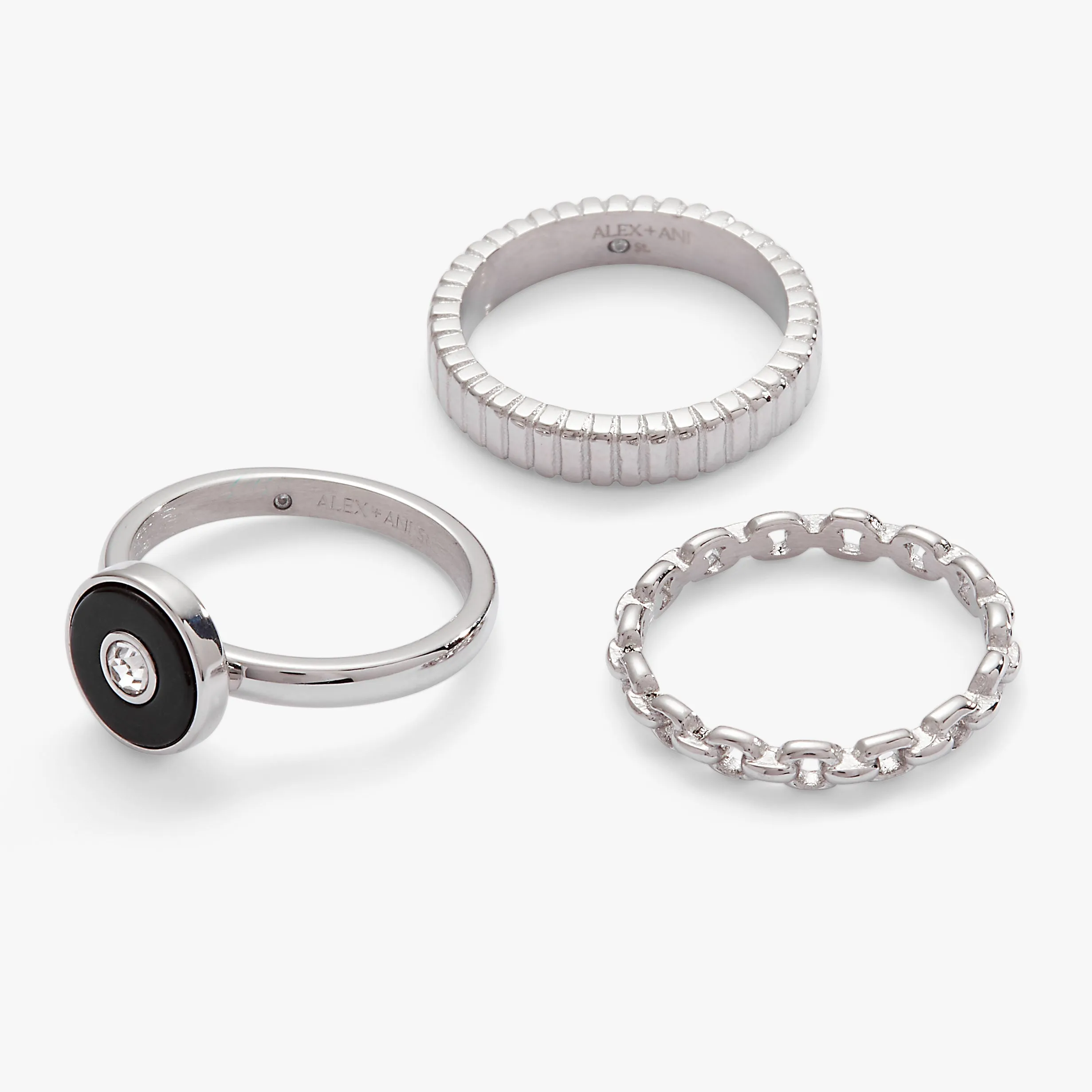 Black Onyx Ring Set of 3 sold by Alex and Ani product image thumbnail 3