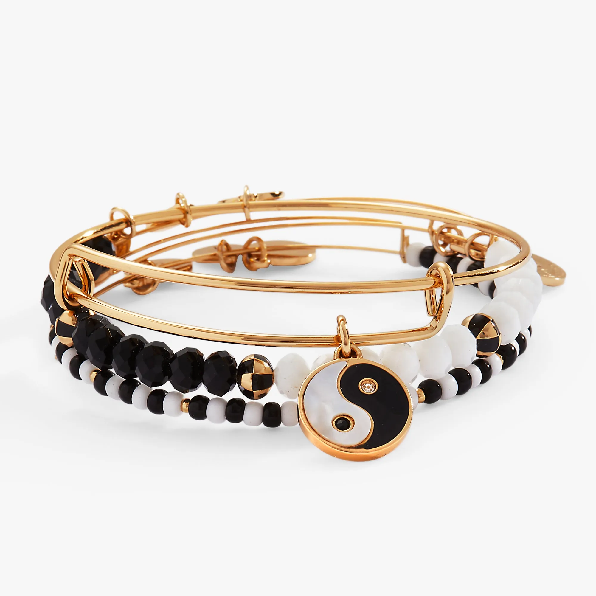 Mother of Pearl Yin Yang Bangles Set of 3 sold by Alex and Ani