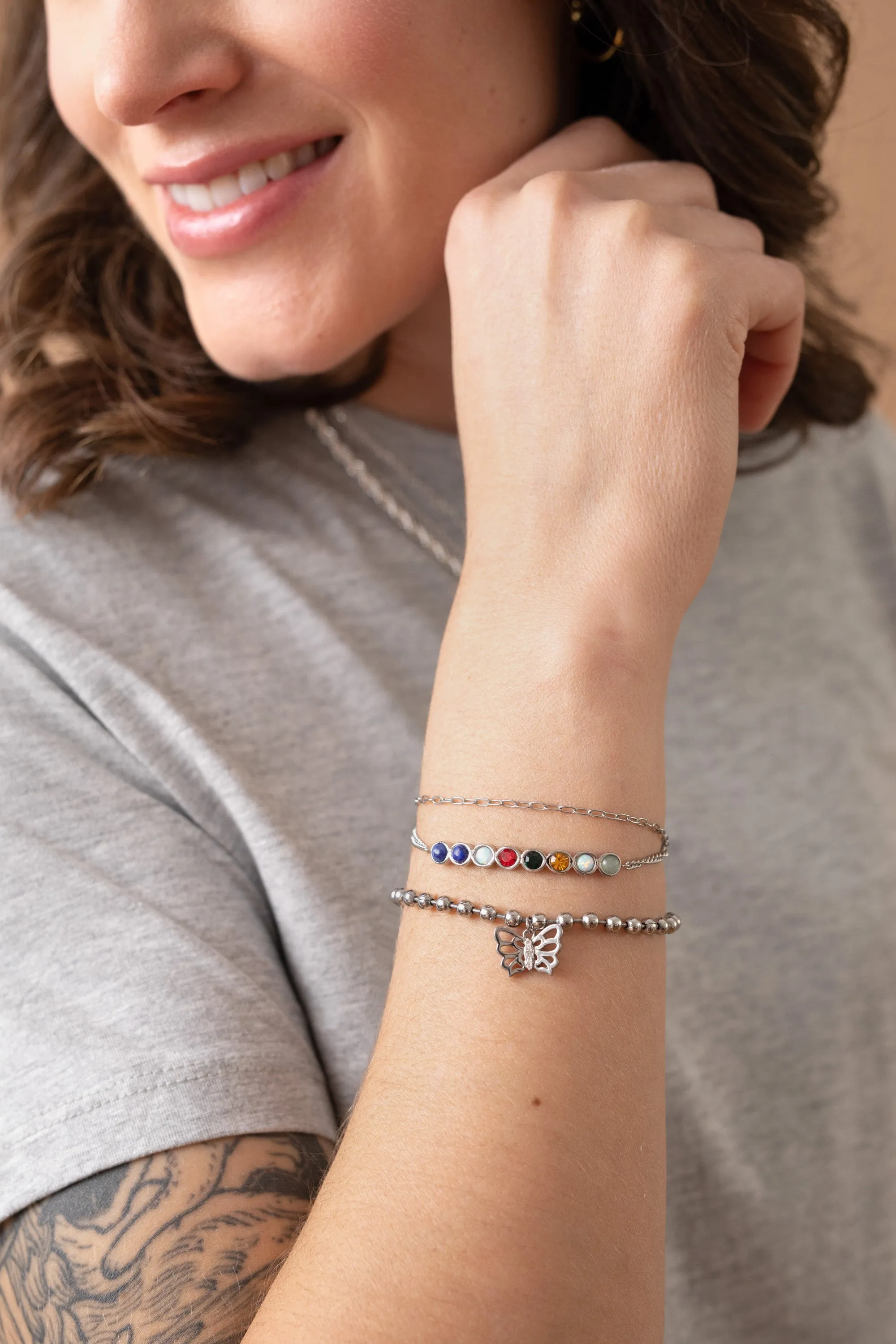 'I Love You' Hidden Message Acrostic Bolo Bracelet sold by Alex and Ani product image thumbnail 4