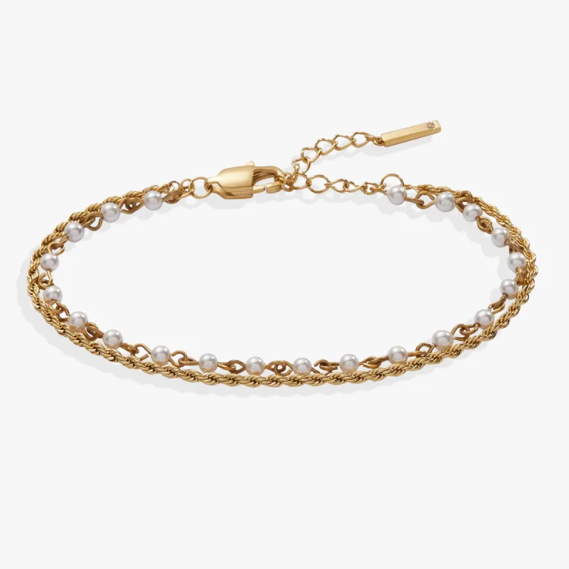 Mother of Pearl Double Strand Bracelet sold by Alex and Ani