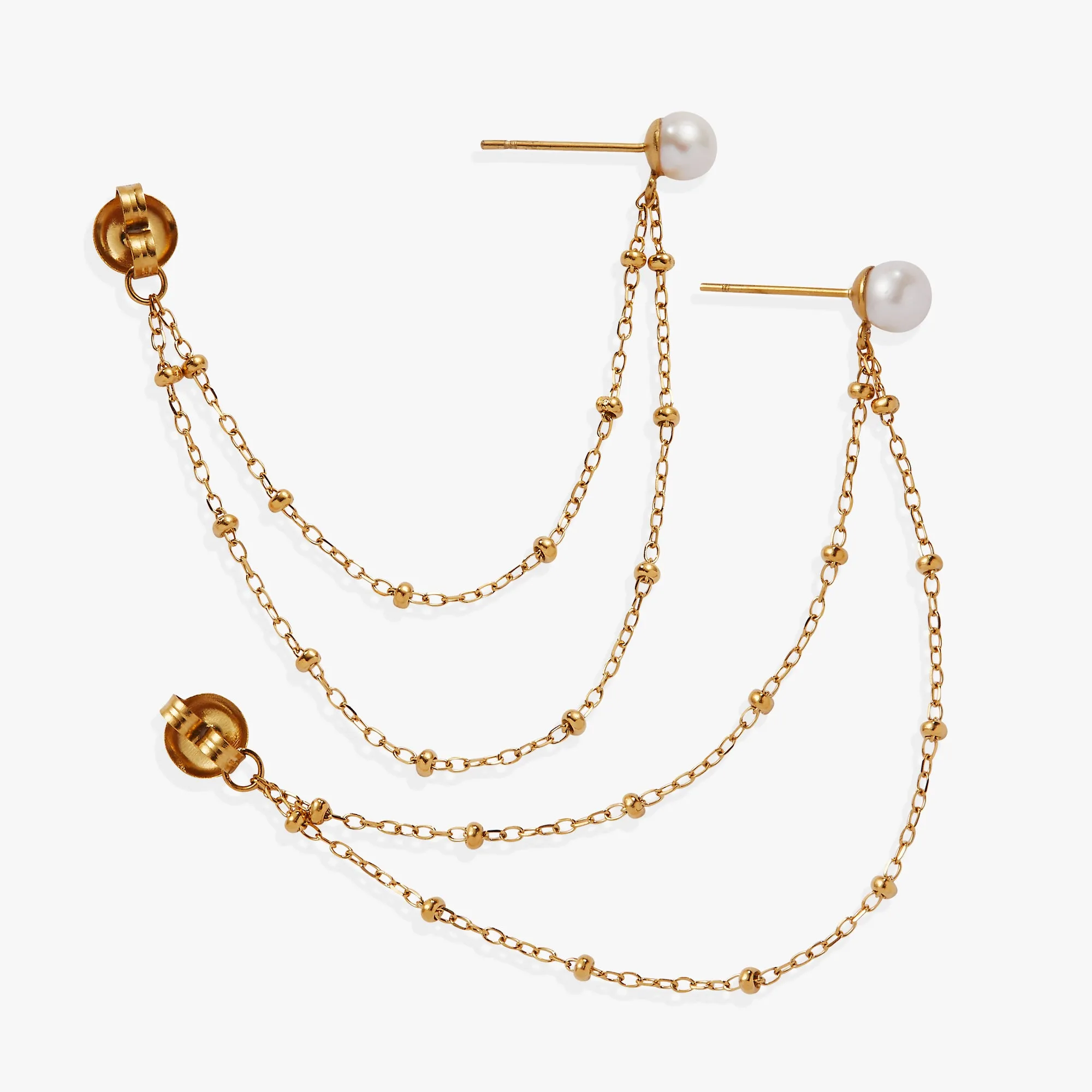Freshwater Pearl Front-and-Back Earrings sold by Alex and Ani product image thumbnail 3